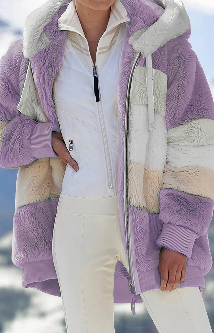 Veste À Capuche En Pilou Femme