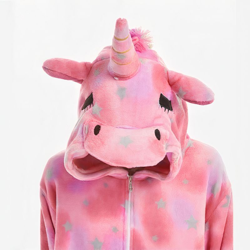 Combinaison Pyjama Pilou Licorne Femme Rose