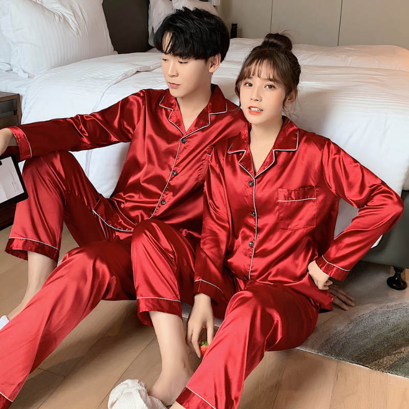 Pyjama Pilou en satin assorti