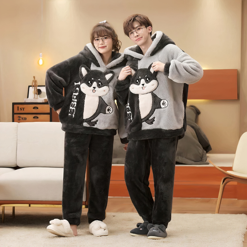 Ensemble de pyjamas à motif chat