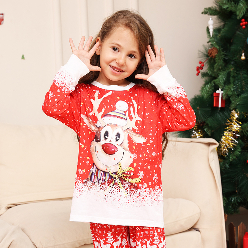 Ensemble pyjama renne de noël pour famille