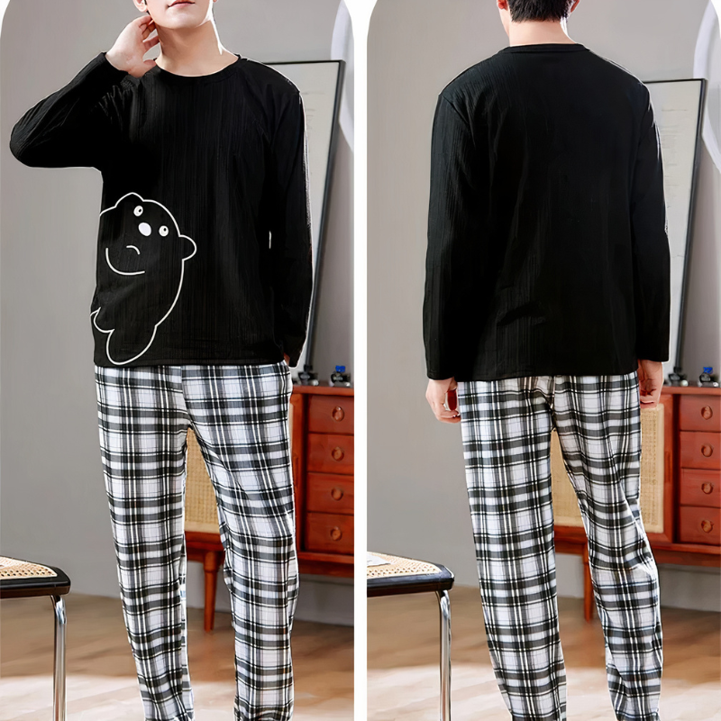 Pyjama mignon pour couple en coton