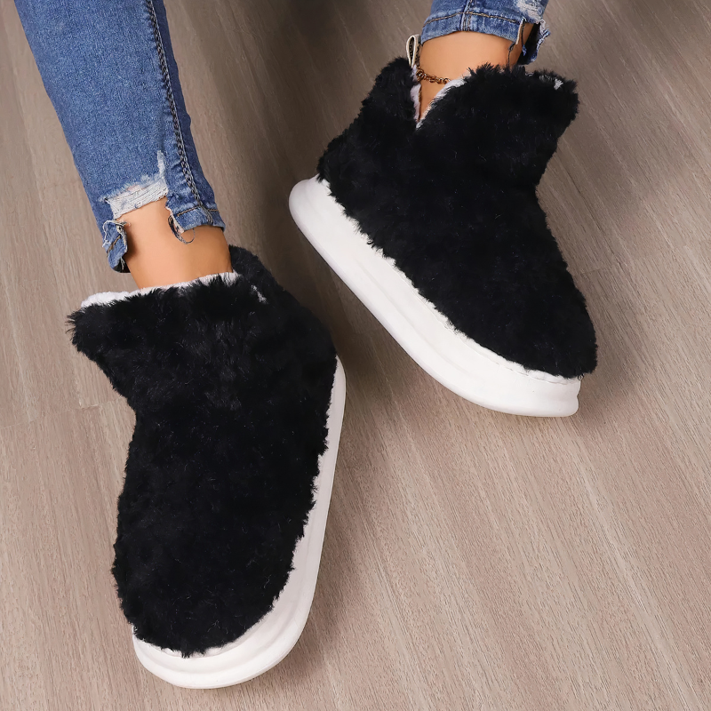 Chaussons épais fourrés en polaire