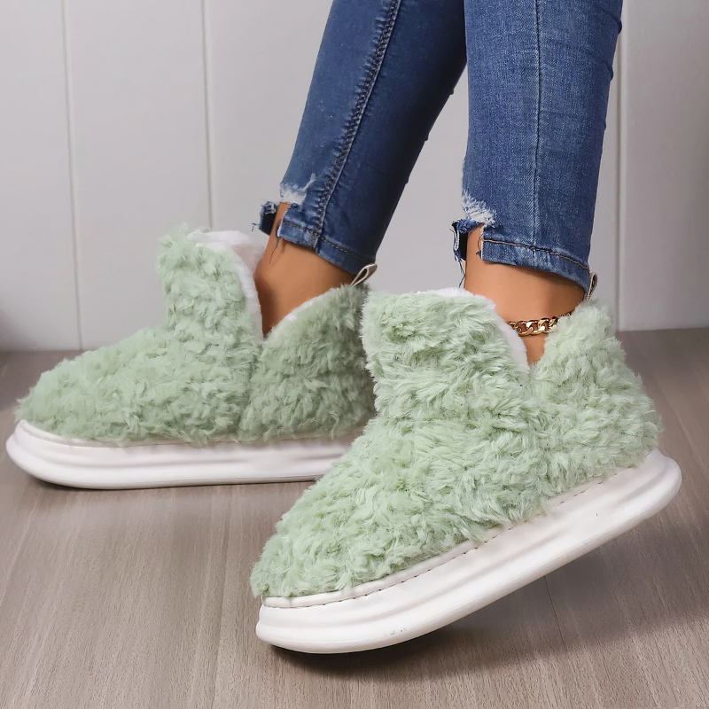 Chaussons épais fourrés en polaire