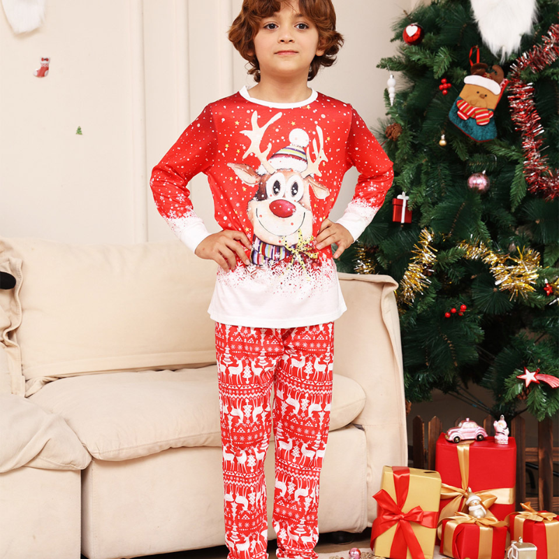 Ensemble pyjama renne de noël pour famille