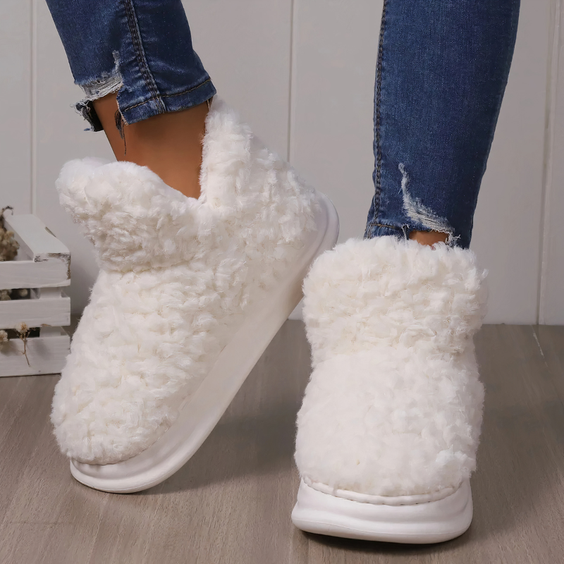Chaussons épais fourrés en polaire