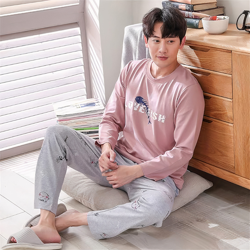 Pyjama cat&fish assorti pour couple