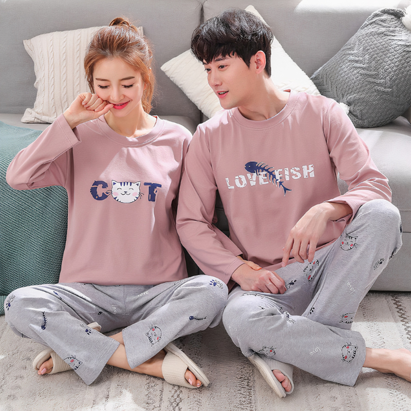 Pyjama cat&fish assorti pour couple