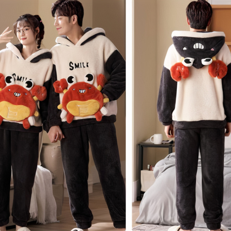 Ensemble pyjama Pilou à motif crabe