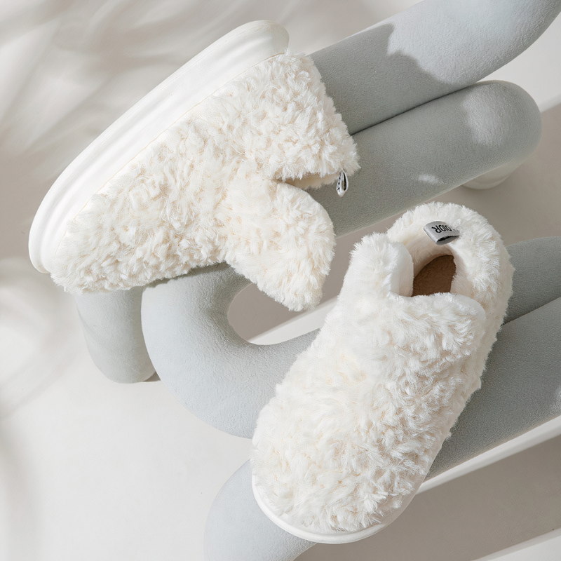 Chaussons épais fourrés en polaire