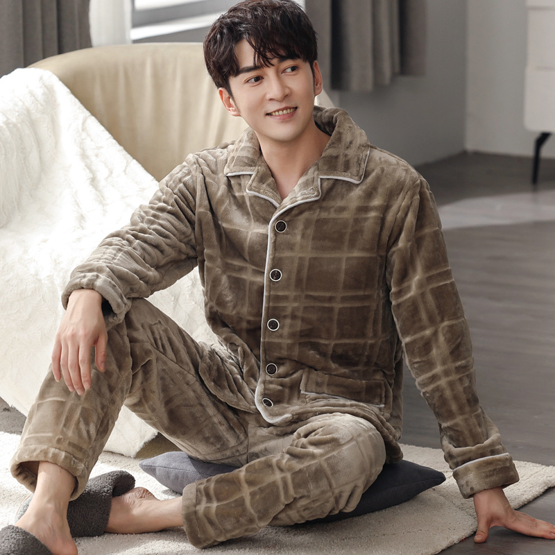 Pyjama grande taille en pilou pour homme
