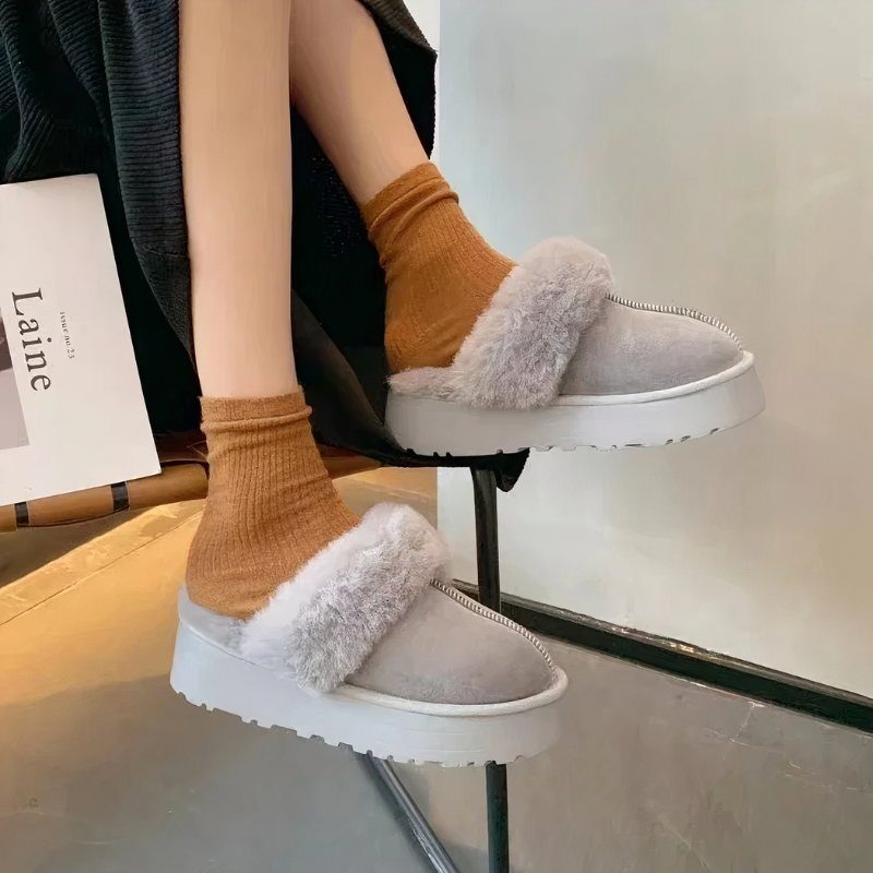 Chaussons Pilou effet fourrure