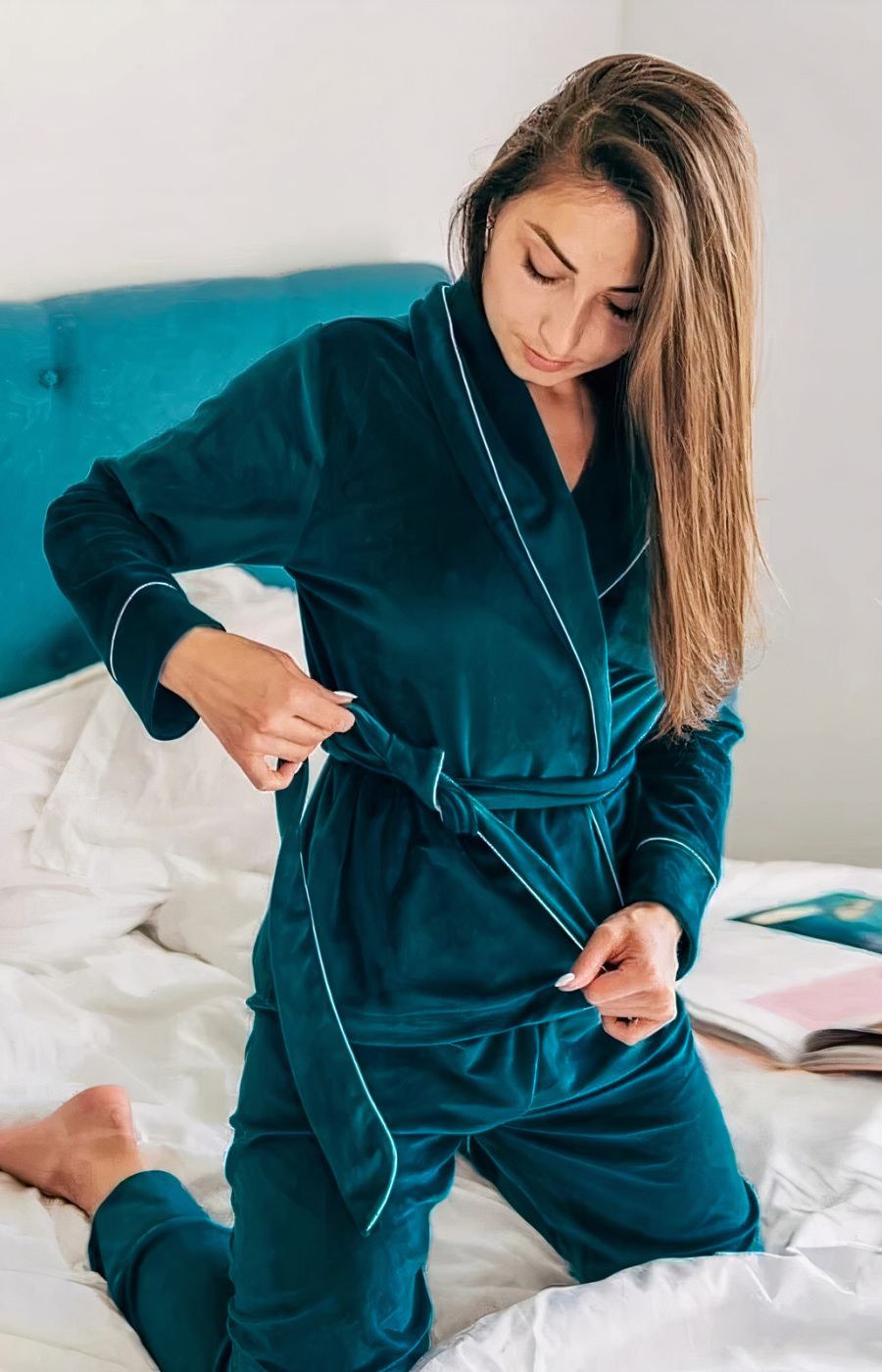 Ensemble pyjama effet velours femme