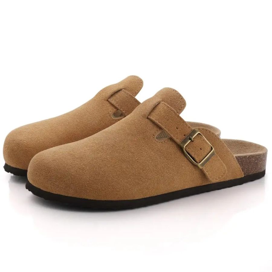 Mules sabots en daim
