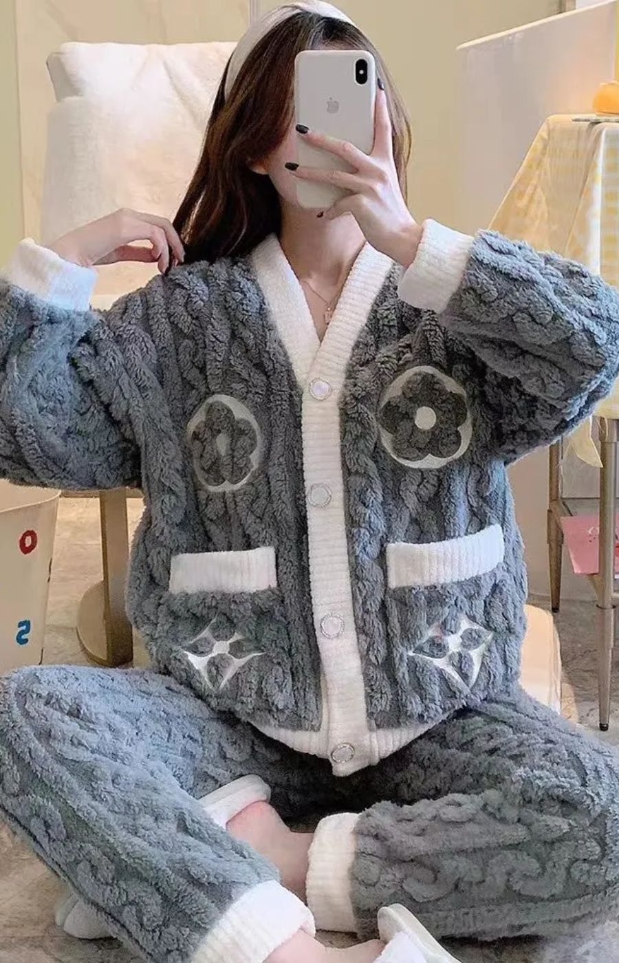 Pyjama Pilou cardigan épais