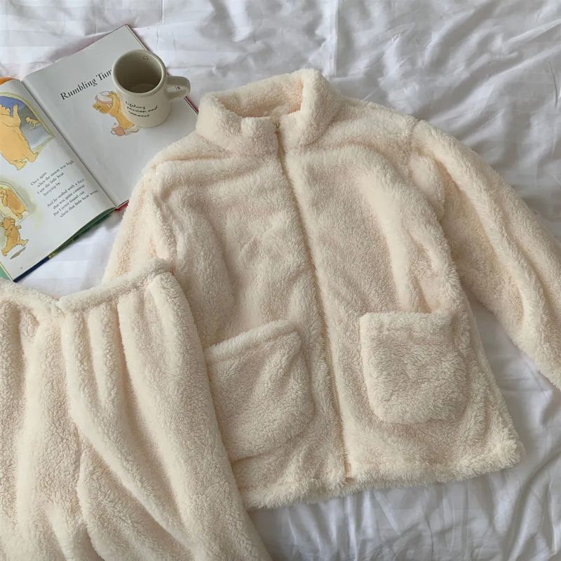 Pyjama col cheminé en Polaire zipé