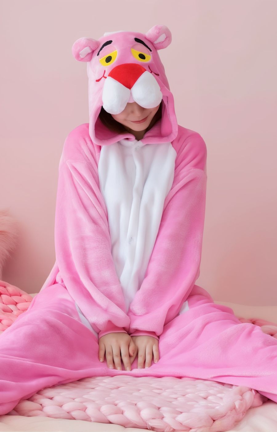 Combinaison pyjama panthère rose