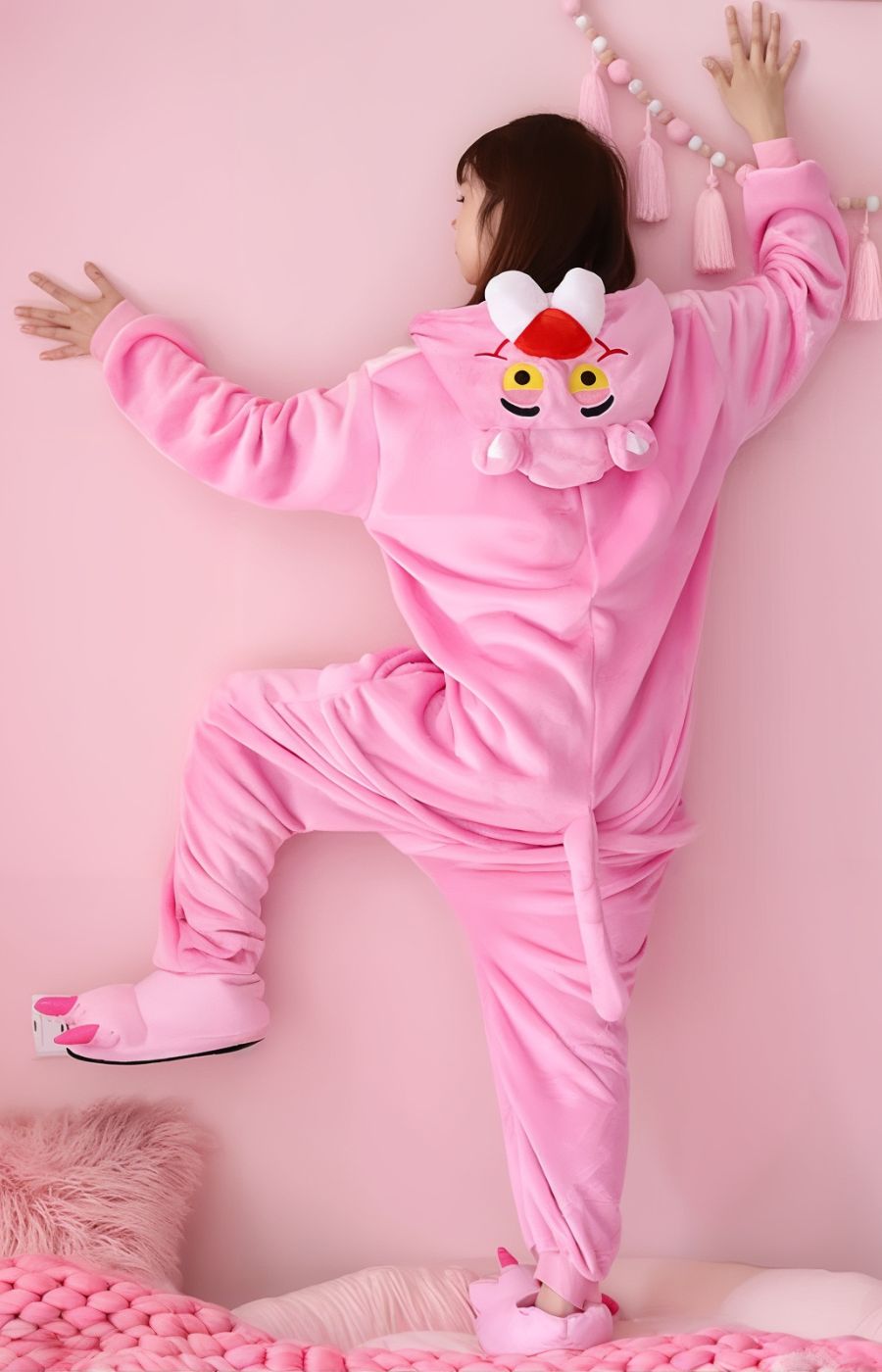 Combinaison pyjama panthère rose