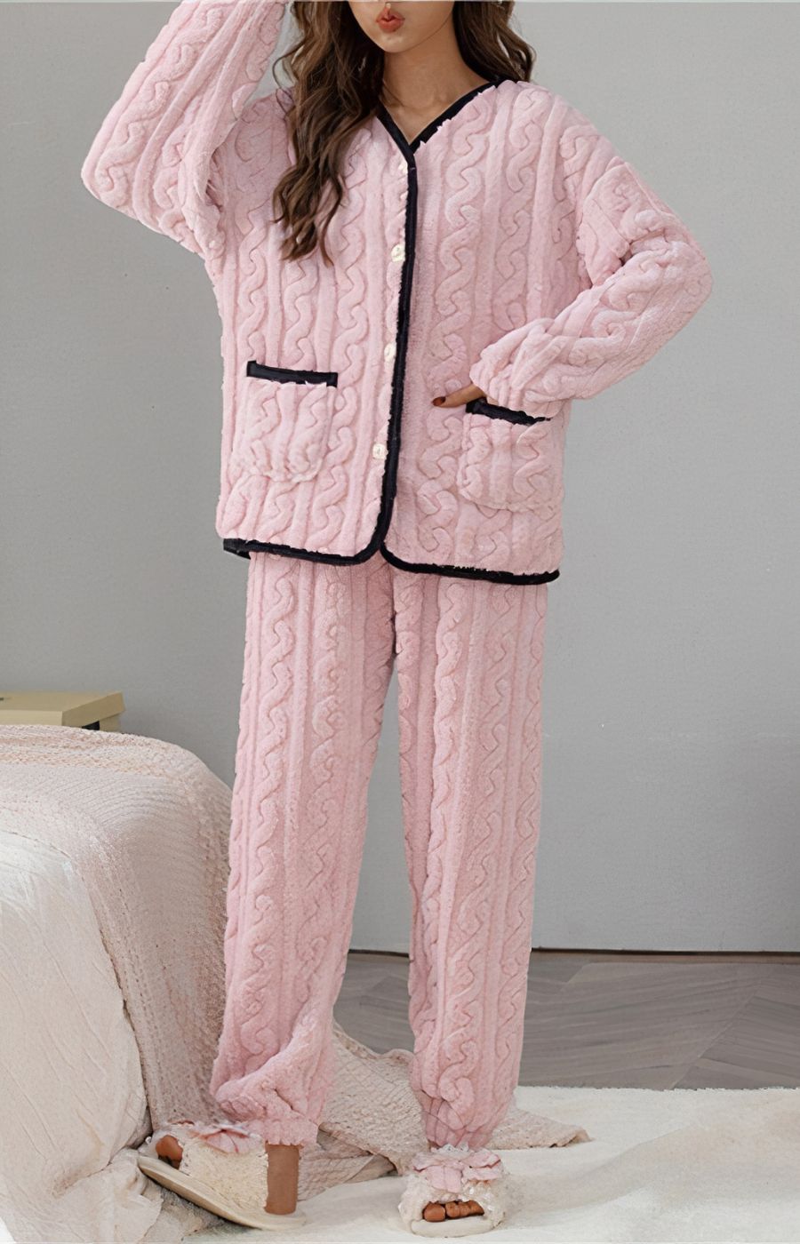 Ensemble pyjama style cardigan