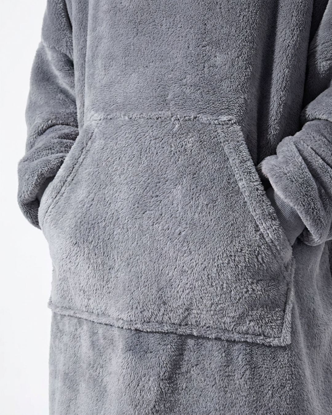 Pull à capuche plaid sweat gris homme