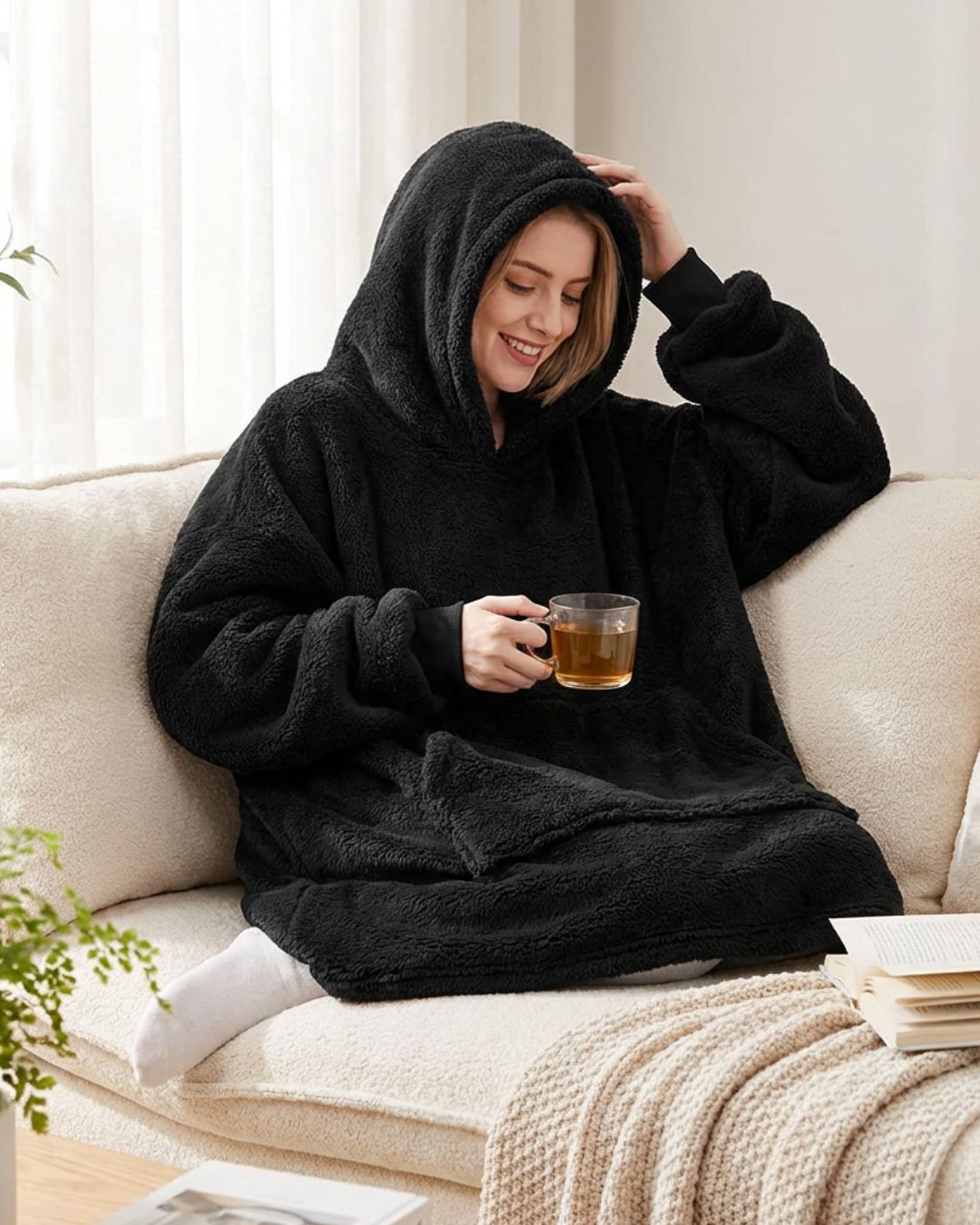 Sweat Plaid le Pull plaid noir