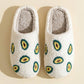 Chaussons avocat vue du dessus