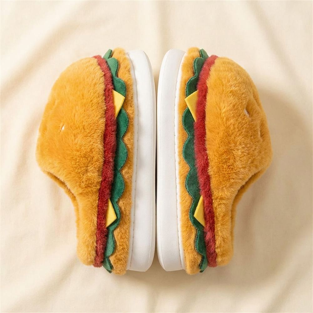 Chaussons burger vue du dessus