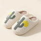 Chaussons cactus vue de trois quarts