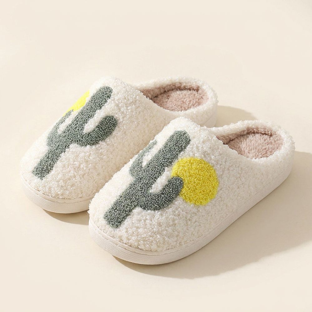 Chaussons cactus vue de trois quarts