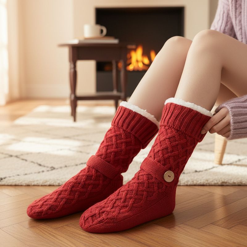 Chaussettes Pilou Rouge Et Blanc