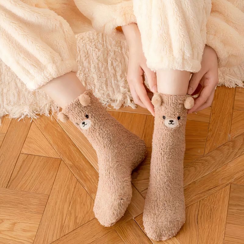Guiqulai 5 paires de chaussettes pantoufles pelucheuses pour femmes 5 couleurs épaisses chaudes Guiqulai 5 paires de chaussettes pantoufles pelucheuses pour femmes 5 couleurs épaisses chaudes