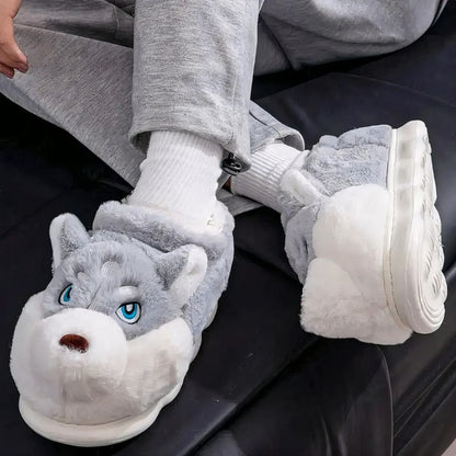 Chaussons chien husky
