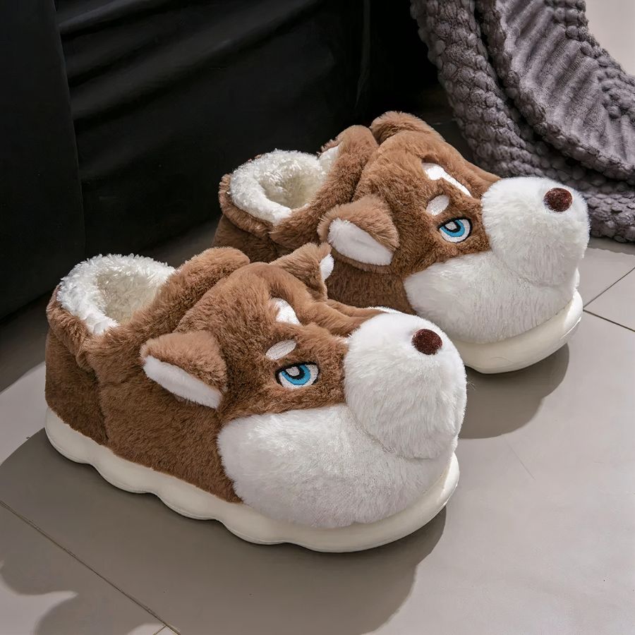 Chaussons chien husky