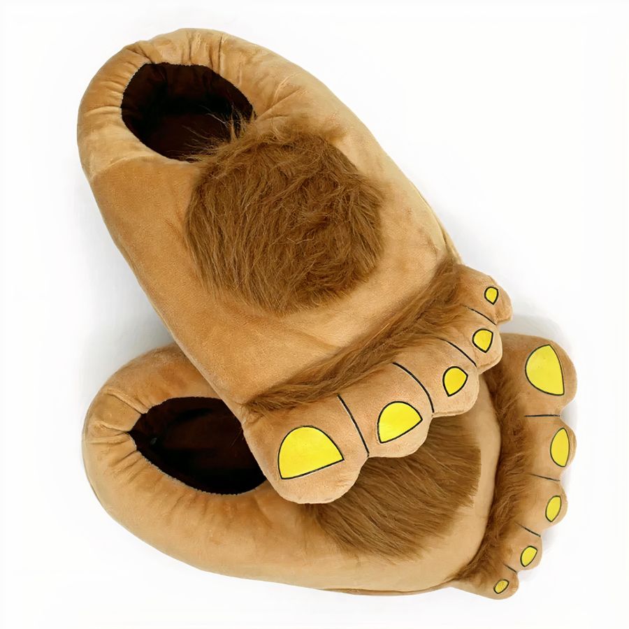 Chaussons grands pieds poilus