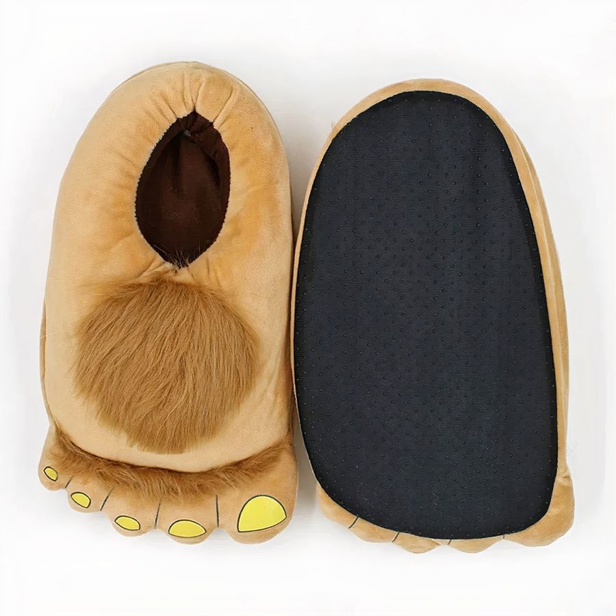 Chaussons grands pieds poilus