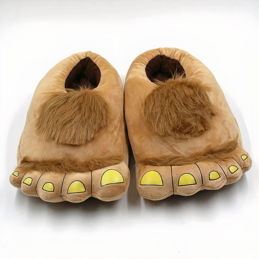 Chaussons grands pieds poilus