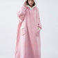 Couverture Plaid long à capuche rose