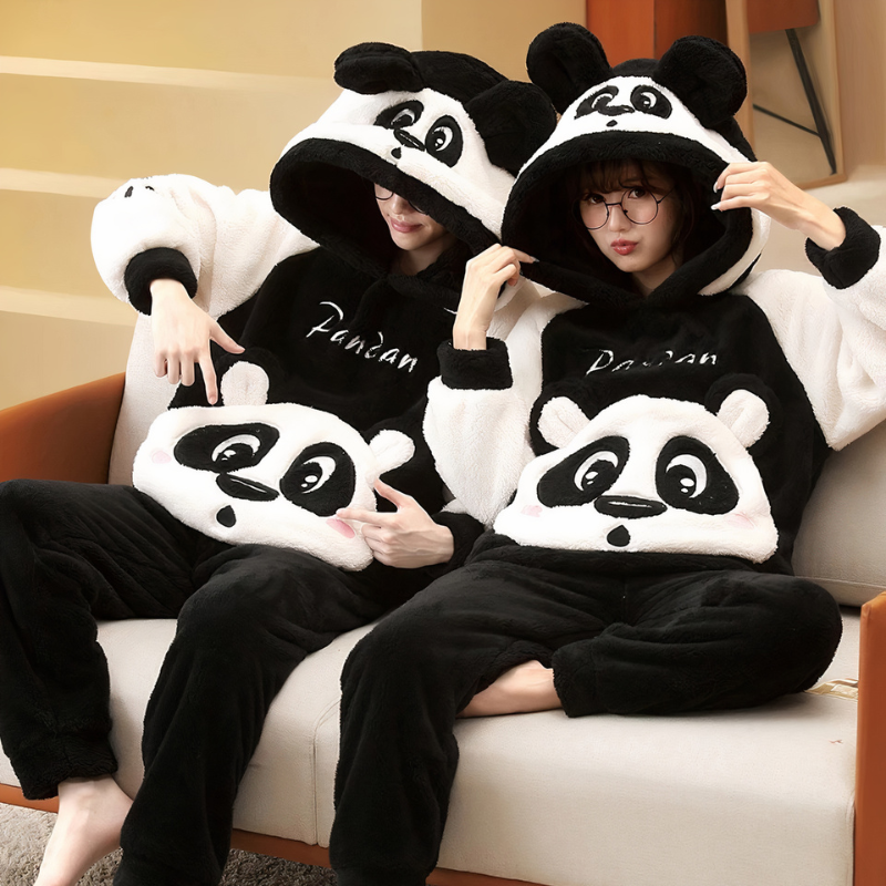 Pyjama Pilou pour couple à motif Panda