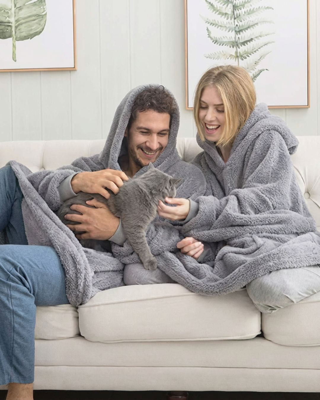 Sweat Plaid le Pull plaid Gris