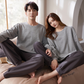 Pyjama gris ton sur ton pour couple