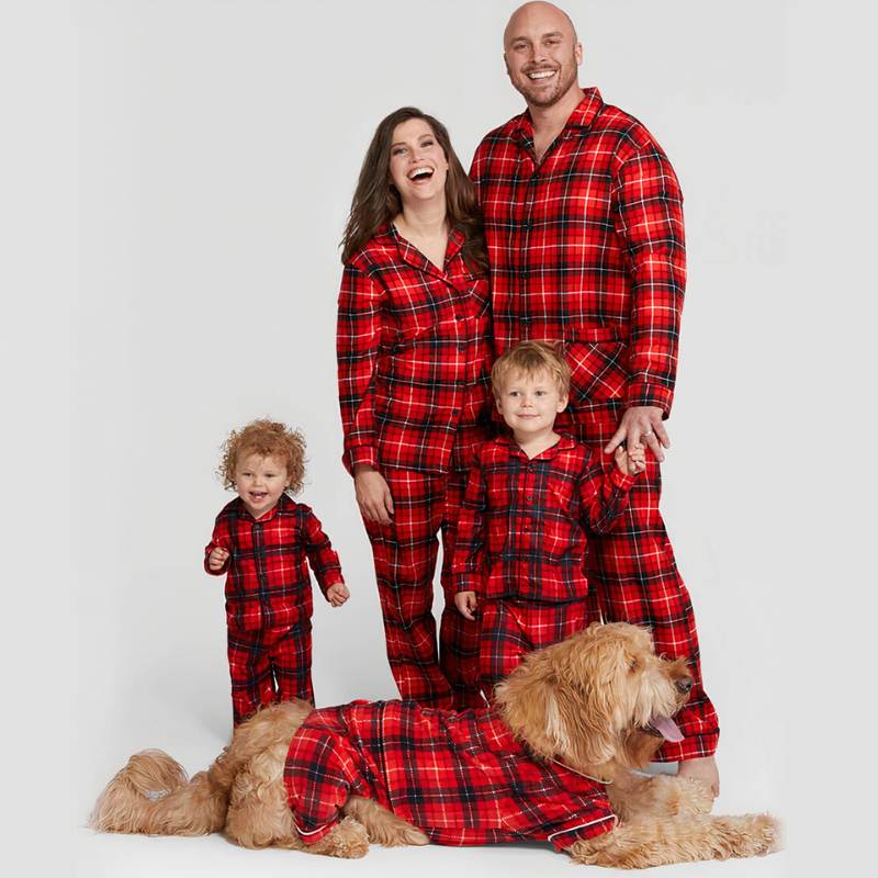 Ensemble pyjama à carreaux pour famille