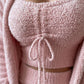 Ensemble Pyjashort femme polaire & peignoir 3 pièces