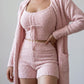 Ensemble Pyjashort femme polaire & peignoir 3 pièces