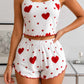 Ensemble Pyjama short motif coeur femme
