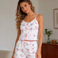 Ensemble Pyjama short motif à fleurs femme