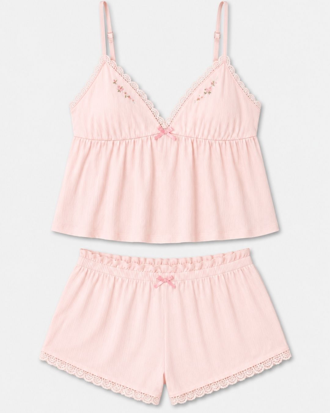 Ensemble pyjama mini short femme dentelle