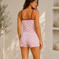 Ensemble pyjama short cerise femme crop top