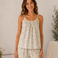 Ensemble pyjama short coton femme fleuri