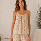 Ensemble pyjama short coton femme fleuri