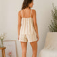 Ensemble pyjama short coton femme fleuri